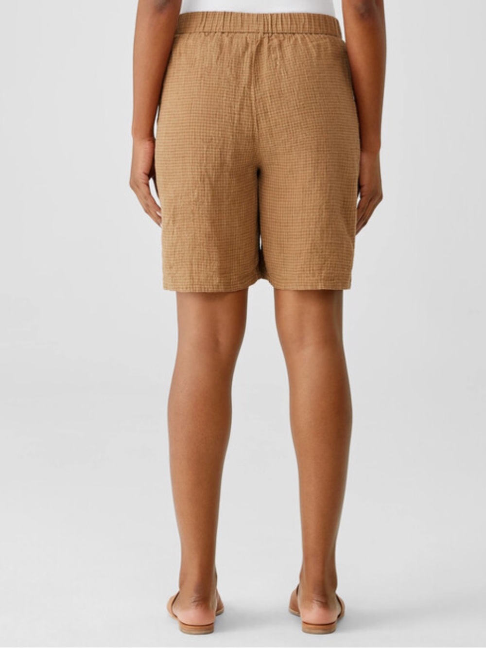 Eileen Fisher Puckered Organic Linen Shorts
